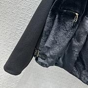 Fendi Black Wool And Mink Jacket - 3
