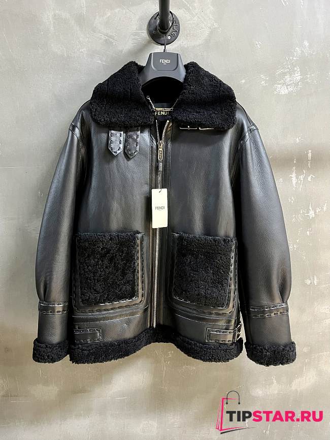 Fendi Black Shearling Jacket - 1