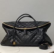 YSL ES Giant Travel Bag In Quilted Leather 736009 Black Size 56x50x19 cm - 1