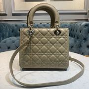 Medium Lady Dior Bag Sand-Colored Cannage Lambskin Size 24 x 20 x 11 cm - 5