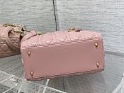 Medium Lady Dior Bag Blush Cannage Lambskin Size 24 x 20 x 11 cm - 5