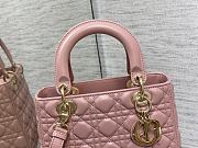 Medium Lady Dior Bag Blush Cannage Lambskin Size 24 x 20 x 11 cm - 4