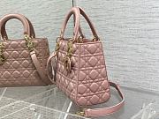 Medium Lady Dior Bag Blush Cannage Lambskin Size 24 x 20 x 11 cm - 3