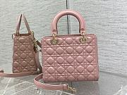Medium Lady Dior Bag Blush Cannage Lambskin Size 24 x 20 x 11 cm - 2