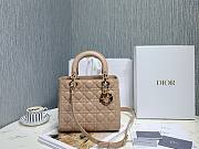 Medium Lady Dior Bag Powder Beige Cannage Lambskin Size 24 x 20 x 11 cm - 1
