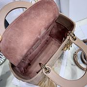 Medium Lady Dior Bag Powder Beige Cannage Lambskin Size 24 x 20 x 11 cm - 3