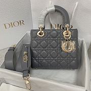 Small Lady Dior My ABCDIOR Bag Steel Gray Cannage Lambskin Size 20x17x8 cm - 1