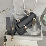 Small Lady Dior My ABCDIOR Bag Steel Gray Cannage Lambskin Size 20x17x8 cm - 4