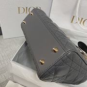 Small Lady Dior My ABCDIOR Bag Steel Gray Cannage Lambskin Size 20x17x8 cm - 3