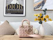Small Lady Dior My ABCDIOR Bag Powder Pink Cannage Lambskin Size 20x17x8 cm - 1