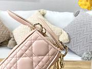 Small Lady Dior My ABCDIOR Bag Powder Pink Cannage Lambskin Size 20x17x8 cm - 5