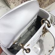Small Lady Dior My ABCDIOR Bag White Cannage Lambskin Size 20x17x8 cm - 5