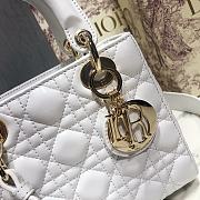 Small Lady Dior My ABCDIOR Bag White Cannage Lambskin Size 20x17x8 cm - 4