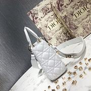 Small Lady Dior My ABCDIOR Bag White Cannage Lambskin Size 20x17x8 cm - 3