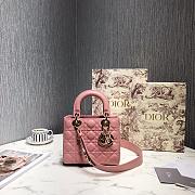 Small Lady Dior My ABCDIOR Bag Light Pink Cannage Lambskin Size 20x17x8 cm - 1