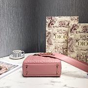 Small Lady Dior My ABCDIOR Bag Light Pink Cannage Lambskin Size 20x17x8 cm - 2