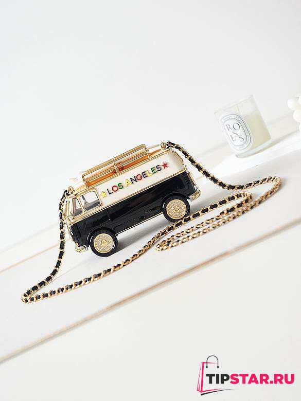 Chanel Mini Van Minaudiere Black/White/Gold AS4590 Size 9.4 × 16 × 8.7 cm - 1