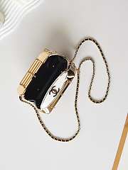 Chanel Mini Van Minaudiere Black/White/Gold AS4590 Size 9.4 × 16 × 8.7 cm - 3