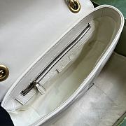 Gucci GG Marmont Small Shoulder Bag White Leather ‎443497 Size 26x15x7cm - 3