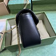 Gucci GG Marmont Small Shoulder Bag Black Leather ‎443497 Size 26x15x7cm - 5