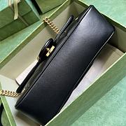 Gucci GG Marmont Small Shoulder Bag Black Leather ‎443497 Size 26x15x7cm - 2