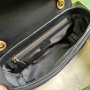Gucci GG Marmont Small Shoulder Bag Black Velvet ‎443497 Size 26x15x7cm - 4