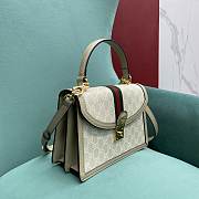 Gucci Ophidia GG Small Top Handle Bag 651055 Beige & White Size 25x9x17 cm - 5