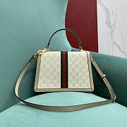 Gucci Ophidia GG Small Top Handle Bag 651055 Beige & White Size 25x9x17 cm - 2
