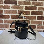 Gucci Mini Bamboo Shoulder Bag 760200 Black Size 15.5x13.5x4 cm - 4