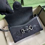 Gucci Horsebit 1955 Jumbo GG Mini Bag 699296 Black Canvas Size 18x12x5 cm - 3