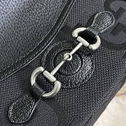 Gucci Horsebit 1955 Jumbo GG Mini Bag 699296 Black Canvas Size 18x12x5 cm - 2