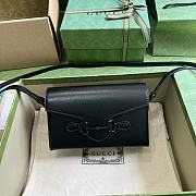 Gucci Horsebit 1955 Mini Bag 699296 Black Leather Size 18x12x5 cm - 1