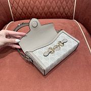 Gucci Horsebit 1955 Mini Bag 699296 Beige & White Size 18x12x5 cm - 4