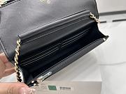 Chanel Classic Wallet On Chain AP0250 Black Lambskin Size 12.3 × 19.2 × 3.5 cm - 3