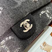 Chanel Classic Handbag A01112 Embroidered Denim Size 15.5 × 25.5 × 6.5 cm - 4