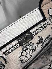 Large Dior Book Tote Beige Multicolor Butterfly Bandana Embroidery Size 42 x 35 x 18.5 cm - 4