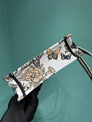 Mini Dior Book Tote With Strap White Multicolor Toile de Jouy Mexico Embroidery Size 21.5 x 13 x 7.5 cm - 5