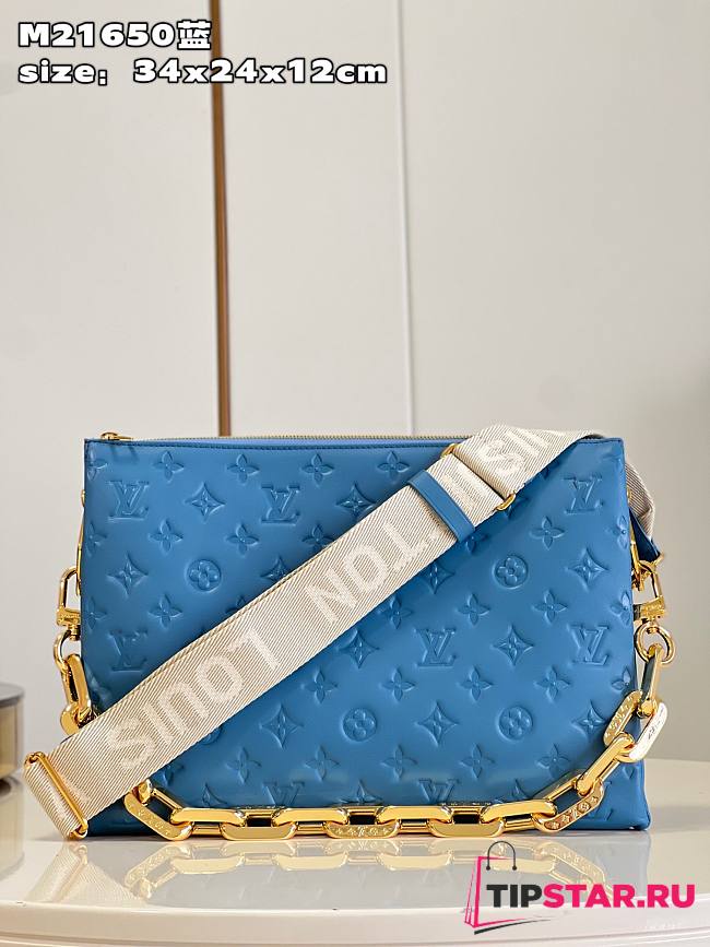 Louis Vuitton M21650 Coussin MM Bag Blue Size 34 x 24 x 12 cm - 1