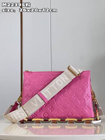 Louis Vuitton M22395 Coussin PM Bag Bonbon Pink Size 26 x 20 x 12 cm