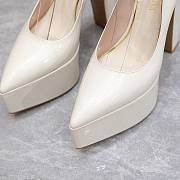 Valentino Garavani Tan-Go Platform Pump In Patent Leather White - 5