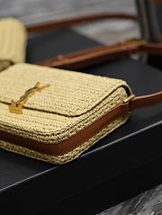 YSL Solferino Medium In Raffia And Vegetable-Tanned Leather 751506 Size 25 X 17 X 5 CM - 3