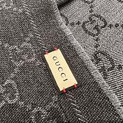 Gucci GG Jacquard Knitted Scarf 133483 Grey - 3