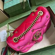 Gucci GG Marmont Small Shoulder Bag Pink Velvet ‎443497 Size 26x15x7cm - 4