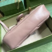 Gucci GG Marmont Small Shoulder Bag Pink Leather ‎443497 Size 26x15x7cm - 4