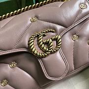 Gucci GG Marmont Small Shoulder Bag Pink Leather ‎443497 Size 26x15x7cm - 2