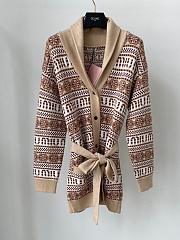 Miumiu Shetland Wool Cardigan Sand Beige - 1