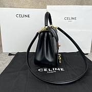 Celine Small 16 Bag In Satinated Calfskin Black Size 23 X 18 X 10 CM - 4