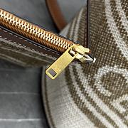 Celine Bucket 16 Bag In Striped Textile With Celine Jacquard And Calfskin Tobacco/Tan Size 23 X 24.5 X 23 CM - 5