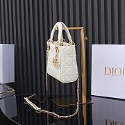 Mini Lady Dior Bag Latte Cannage Lambskin Size 17 x 15 x 7 cm - 3