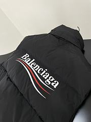 Balenciaga Political Campaign Cocoon Puffer Gilet In Black - 4